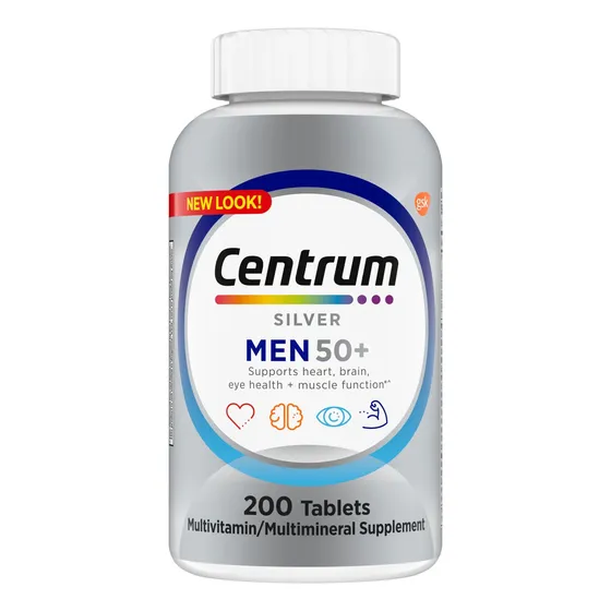 Centrum Silver Men Hombre 50+ Multivitaminico 200 Tabletas