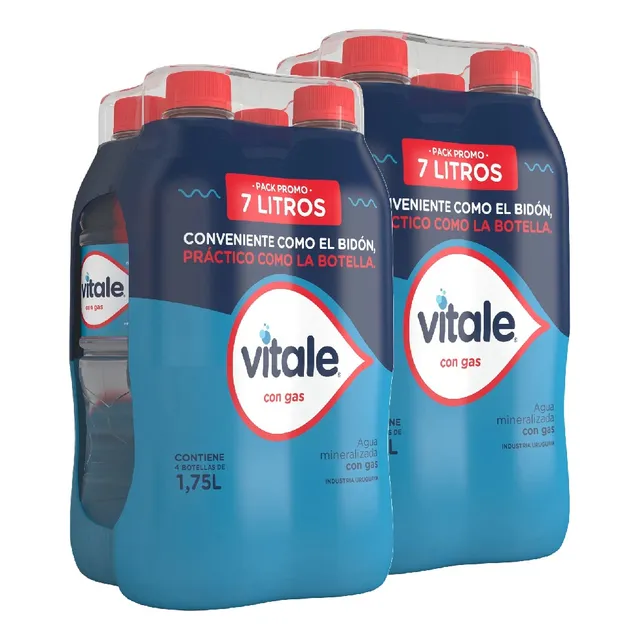 Promo Agua Con Gas Vitale Pack X 4 1.75 L X 2