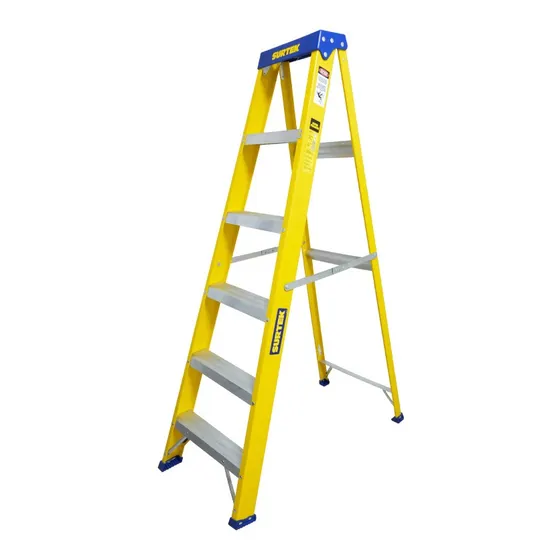 Escalera Tijera Fibra Vidrio 5 Escalones Tipo 2 Surtek