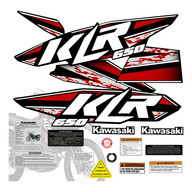 Kit De Calcomanias Klr 650 Laminadas