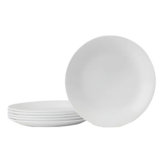 Caja De 12 Platos De Ceramica 7'' Blancos Vajillas Al Mayor