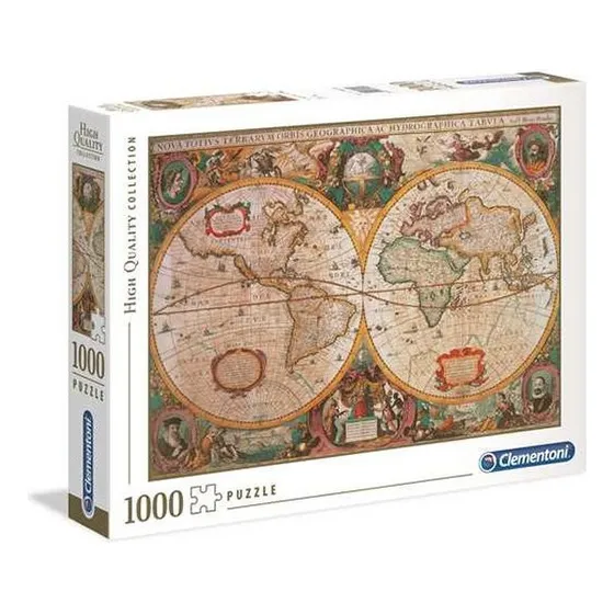 Puzzle Clementoni 1000 Piezas Mapa Antiguo Del Mundo