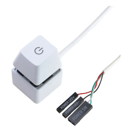 Botão Power Sw Interruptor Externo Pc Branco