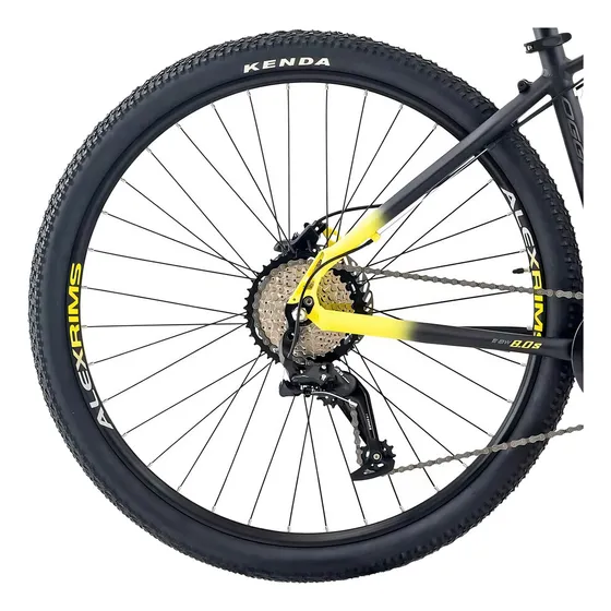 Bicicleta Oggi E-bike Big Wheel 8.0s - Tamanho 19 Cor PRETO-AMARELO-CINZA Tamanho UNI Tamanho do quadro 19