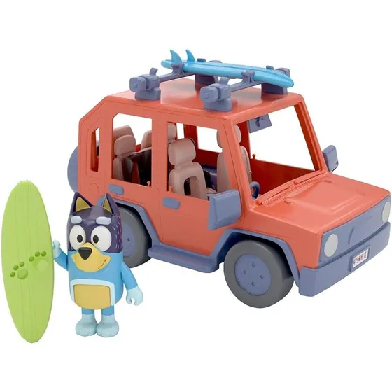 Figura Bluey Set De Carro Y Bluey Nuevo Y Original