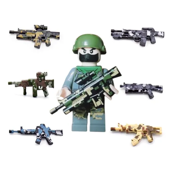 Qihao Rifles Bloques Para Armar Coleccionables Miniatura *30