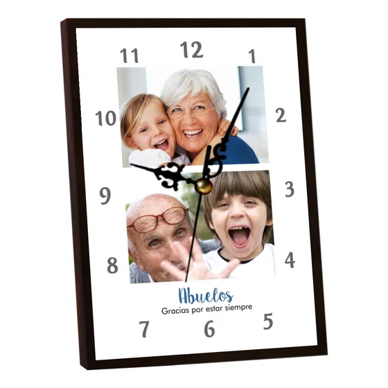 Reloj Con Fotos - Regalo Dia Padre Madre Abuelo Enamorados