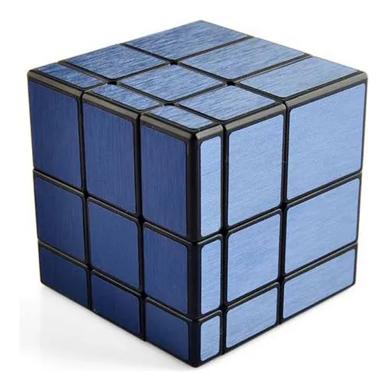 Cubo Rubik Mirror 3x3 Profesional En Varios Colores Azul Metalizado Qiyi