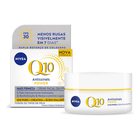 Nivea Creme Facial Antissinais Q10 Power Dia Fps 30 47g Nivea Creme Facial Antissinais Q10 Power Dia Fps 30 47g