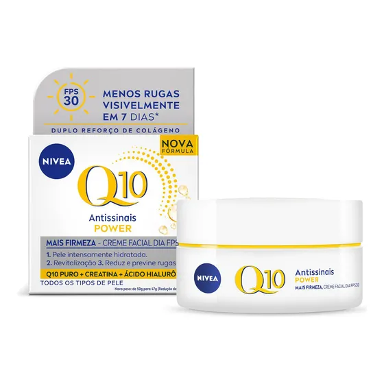 NIVEA Creme Facial Antissinais Q10 Power Dia FPS 30 47g