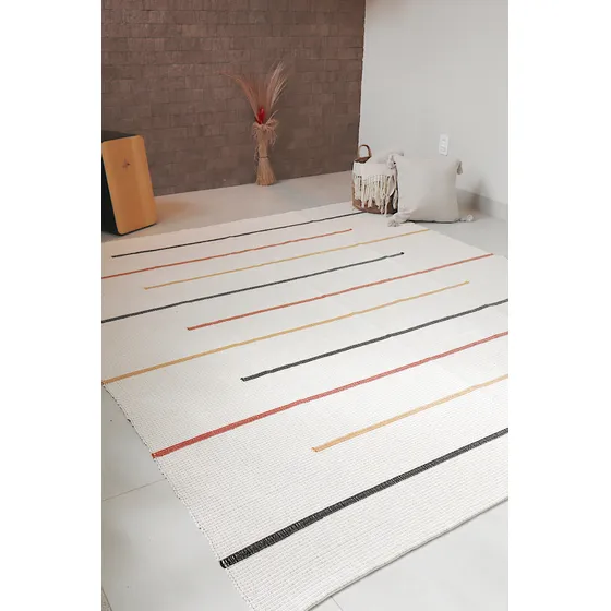 Tapete Sala Quarto Artesanal Boho Minimalis 1,50x2,50+brinde