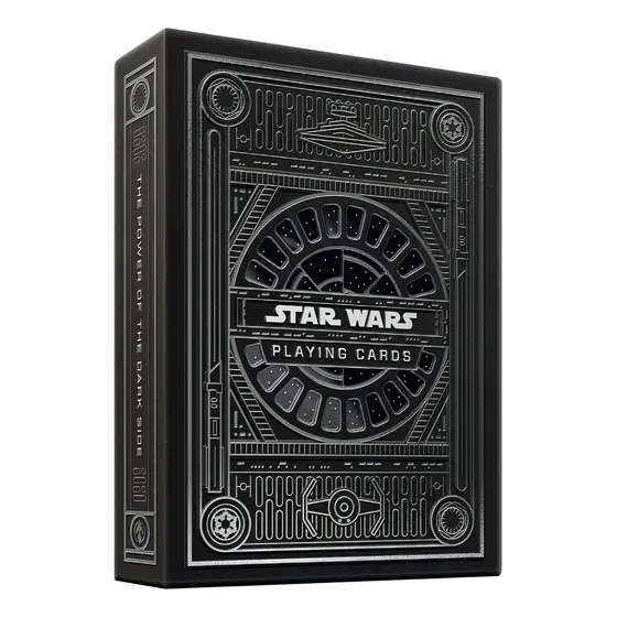 Theory11 Baraja Póker Star Wars Cartas Edición De Lujo Color Del Reverso Negro Idioma Inglés Personaje Dark Side Silver Negro Blanco