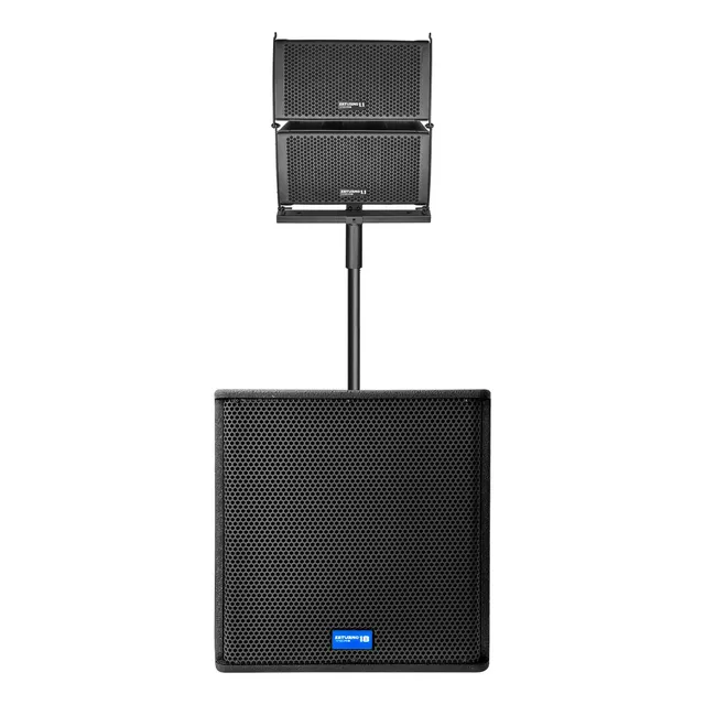 Sistema Profesional De Audio Lineal 1300w Saturno18 Steelpro Color Negro