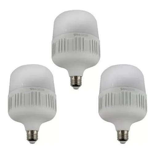 Kit 3 Pzs Foco Led Para Casa 20w Ahorradores Bulbo Tipo Bala Color De La Luz Blanco Frío
