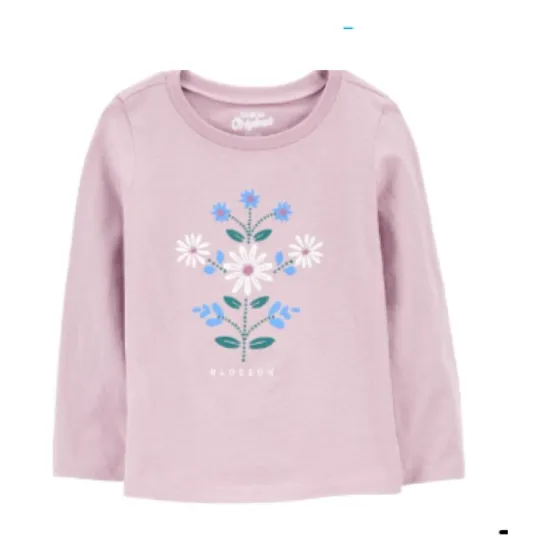 Camisa Franela Sueter Para Niñas  Flores   Oshkosh Talla 5