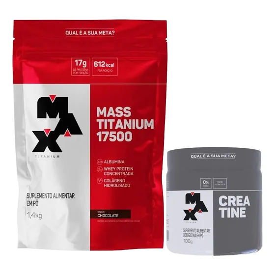 Mass Titanium 17500+ Creatina Monohidratada Max Titanium