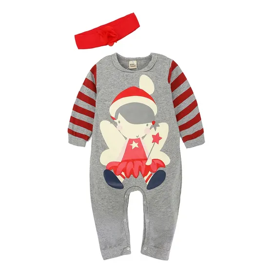 Enterito + Turbante Pijama Disfraz Navidad De Bebé