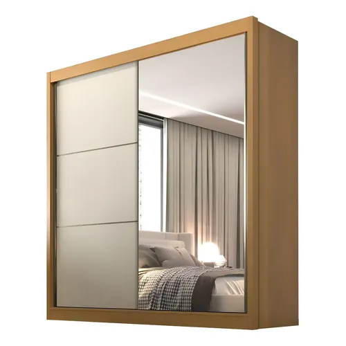 Guarda-roupa Homedock Montclair 2 Portas Corrediças Espelho MDF