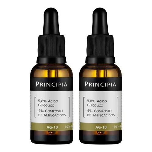 Kit de sérum renovador Principia con 2 tipos de piel de ácido glicólico al 9,8%