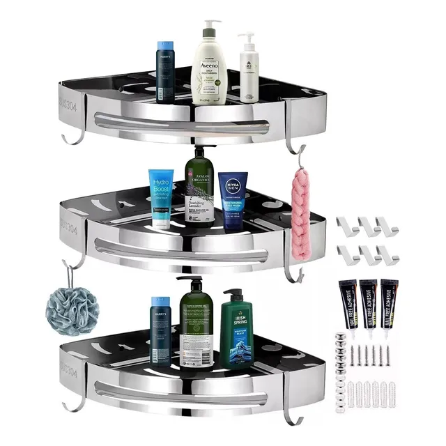 Repisas Esquineras Estante Organizador Para Baño Inoxidable