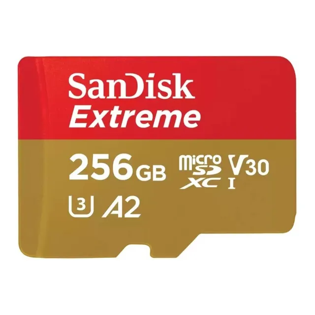 Memoria Sandisk Extreme 256Gb Sdsqxav-256G-Gn6Mn Microsdxc Uhs-I,Velocidad Hasta 190Mb/S Ideal Para Cámaras Drones Smartphones Grabación 4K Uhd