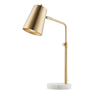 Lámpara De Escritorio Dorada Led Ajustable, Mesa Metal Latón Lámpara De Escritorio Dorada Led Ajustable, Mesa Metal Latón