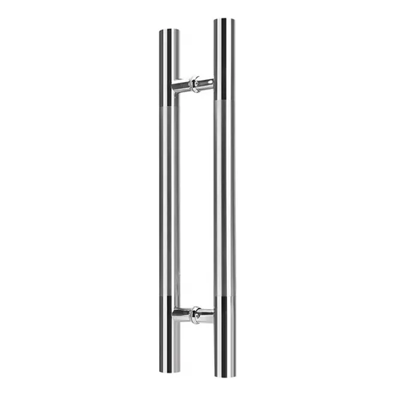 Jaladera Tipo H Acero Inoxidable Puerta Cristal Satín 120 Cm