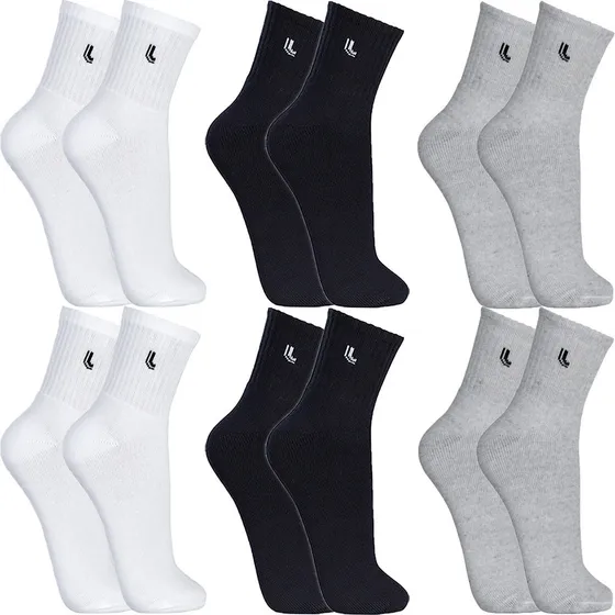 Kit 6 Pares Meias Lupo Cano Médio Alto Academia Original