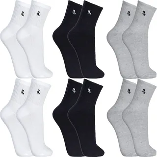 Kit 6 Pares Meias Lupo Cano Médio Alto Academia Original Kit 6 Pares Meias Lupo Cano Médio Alto Academia Original