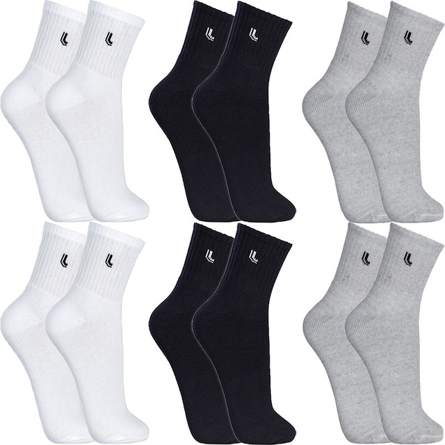 Kit 6 Pares Meias Lupo Cano Médio Alto Academia Original Kit 6 Pares Meias Lupo Cano Médio Alto Academia Original