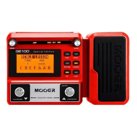 Pedaleira Multiefeitos Mooer Ge100se Special Edition Red Cor Vermelho