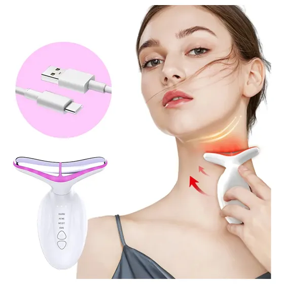 Masajeador Facial, Led, Antiarrugas, Cuidado De Piel, Ems,