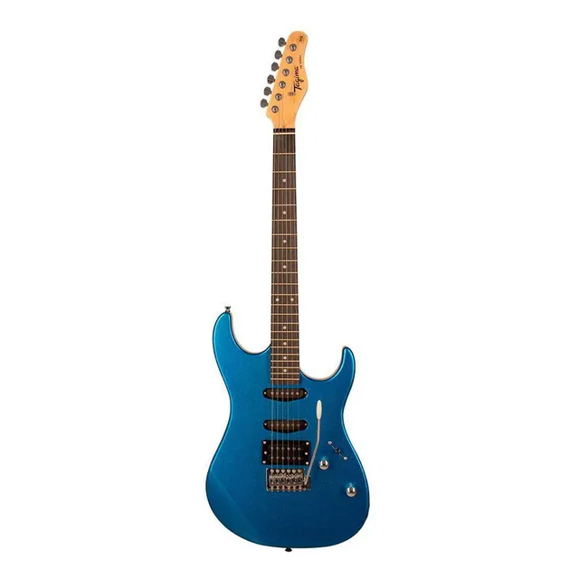 Tagima Tg510 Tg-510 Mbl Df, color azul marino metálico, diapasón azul metálico, material de madera, técnica de madera, guía para la mano derecha