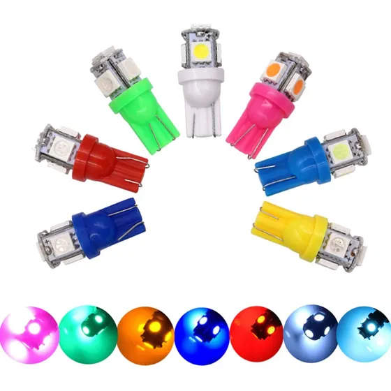 1 Cocuyo/bayoneta/bombillo Luz Led T10 Piña Fijo Moto/carro 