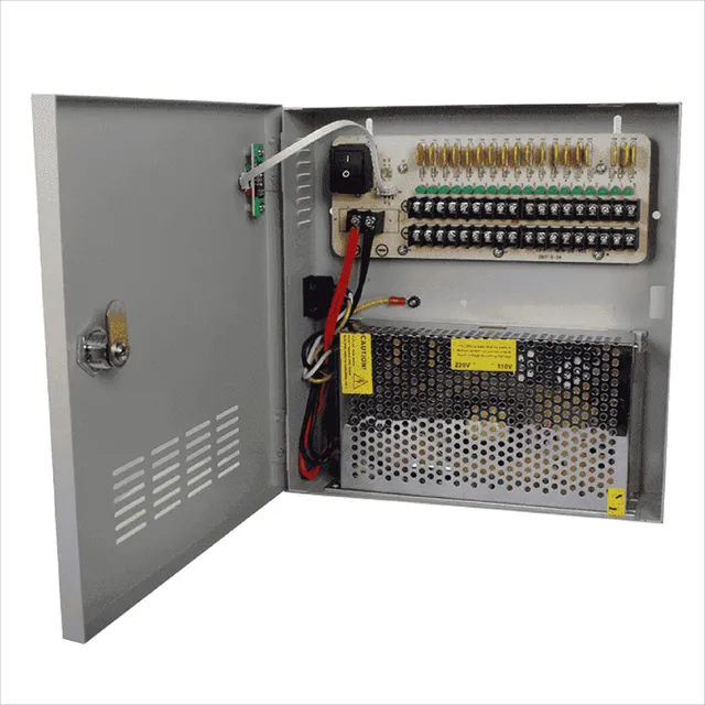 Fuente De Poder 12v 20a 18 Camaras Cctv Regulada Saxxon