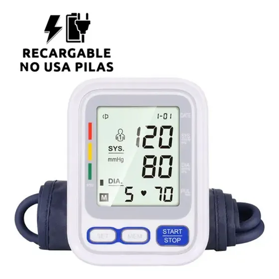 Tensiometro Digital De Brazo Recargable Pantalla Grande