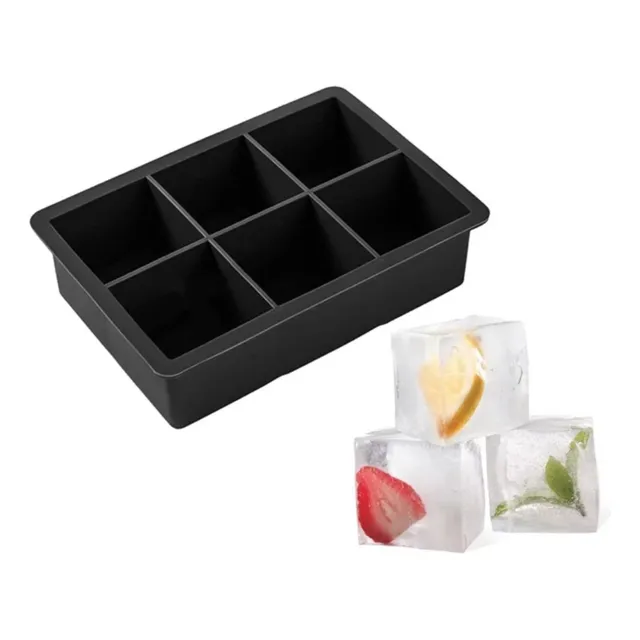 Cubetera Forma Cubos X6 Silicona Hielo Hielera Desmotable