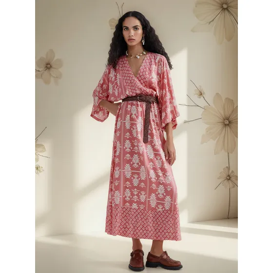 Vestido Midi Estampado Em Viscolinho Hering