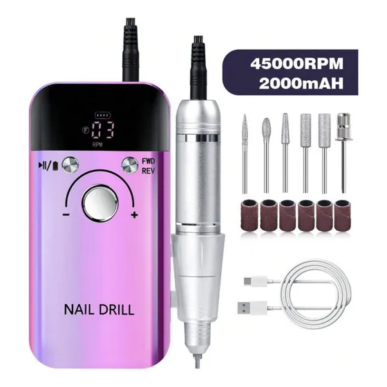 Dremell Recargable Para Uñas.45000rpm. Edición Profesional.