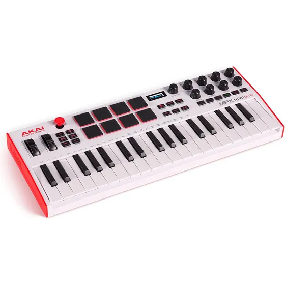 Akai Professional Mpk Mini Plus - Teclado Usb Midi Branco