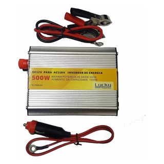 Inversor Conversor Veicular 500w De Potência Dc 12v Ac 110v Inversor Conversor Veicular 500w De Potência Dc 12v Ac 110v