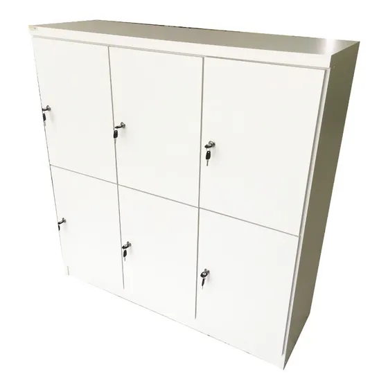 Armário 6 Nichos Vestiário Academia Guarda Volume Mdf Branco