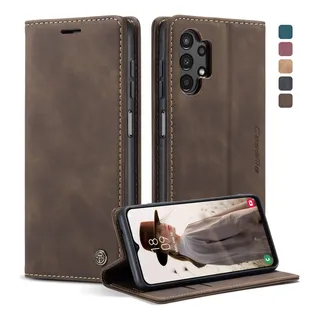 Funda Para Samsung Galaxy A13 Con Cierre Magnetico , Coffee Funda Para Samsung Galaxy A13 Con Cierre Magnetico , Coffee