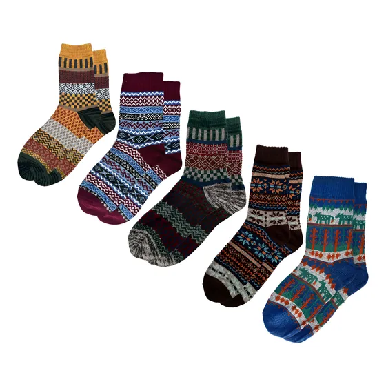 Medias Nordicas, Super Abrigadas - Pack De 5 Pares