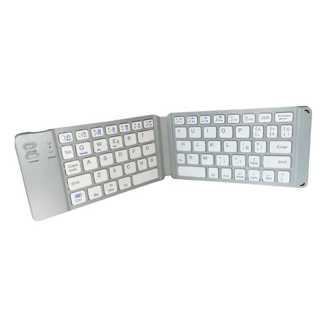 Teclado Plegable, Bt, Qwerty, Apple, Android, Win, Incluye Ñ
