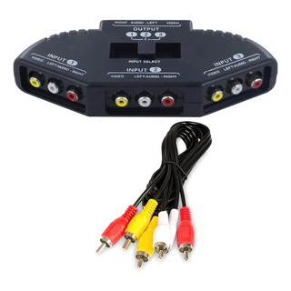 Señal De Conmutador De Audio Y Vídeo Con Divisor Av Rca De 3 Señal De Conmutador De Audio Y Vídeo Con Divisor Av Rca De 3