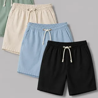 Kit 4 Shorts Bermuda Em Linho Premium