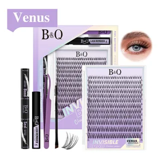 Kit De Extensões De Cílios Diy B&q Classic Venus Invisível