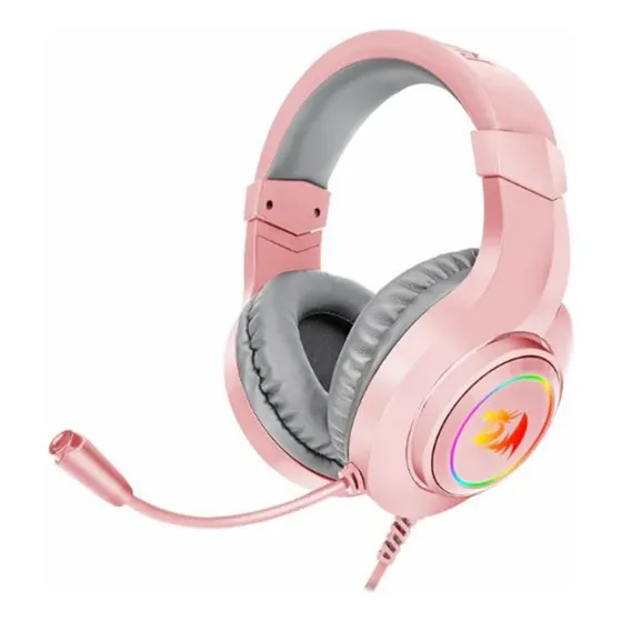 Audífonos Gamer Redragon Hylas Rosado H260 Rgb
