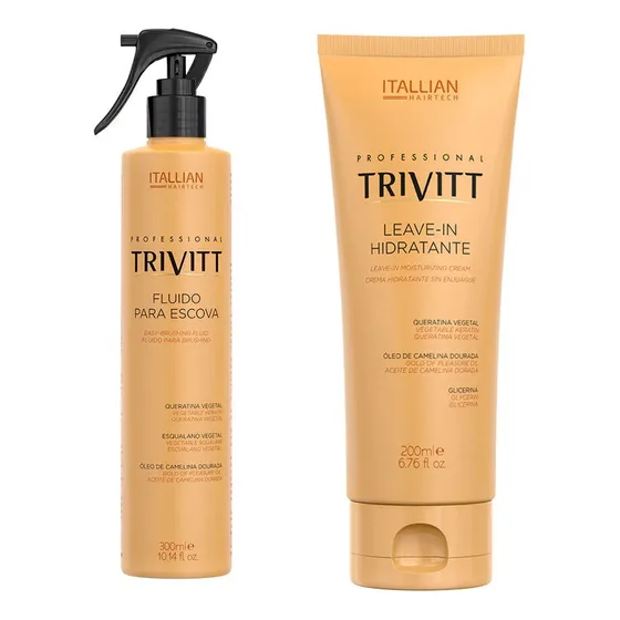Leave-in Hidratante Trivitt 250 Ml+ Fluido Para Escova 300ml